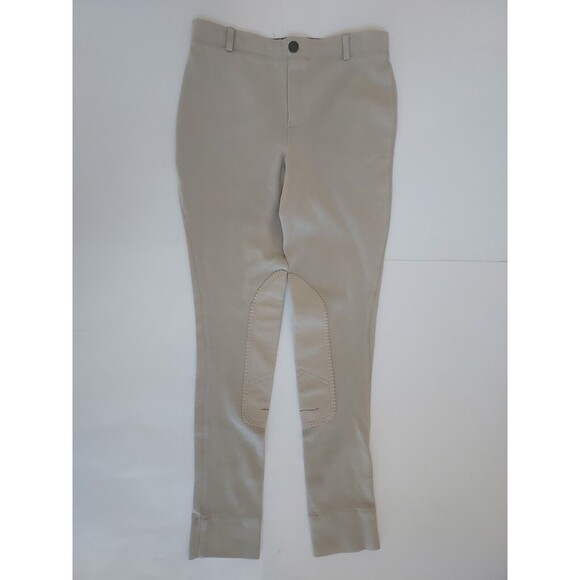 NWOT Tuff Rider Tan Equestrian Pull-on Cotton Embroidered Jodphers Childrens 14 - Picture 1 of 8